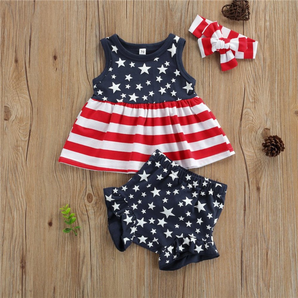 4th of July Patriotic Tunic Bloomers Girls Outfit